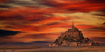 'Brennender Himmel und Mont-Saint-Michel' by buellom