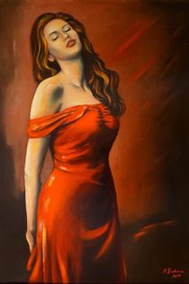 'Lady im roten Kleid' von Marita Zacharias
