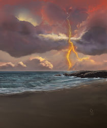 Thunderstorm on exoplanet. by Rupert Schneider