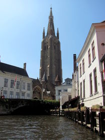 Beautiful medieval landmark in the city of Bruges, Belgium by ambasador
