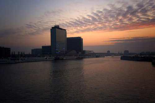 Amsterdam-harbour-at-the-end-of-the-day