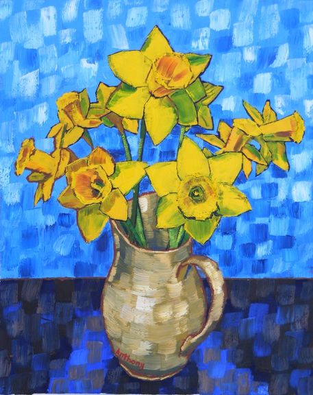 05-daffodils-after-still-life-vase-with-fourteen-sunflowers-2017-by-anthony-d-padgett-after-van-gogh-arles-1888