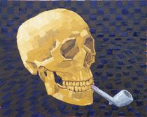 11. Skull with Pipe 2017 by Anthony D. Padgett (after Skull with Burning Cigarette by Van Gogh Antwerp 1885) von Anthony Padgett