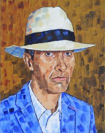 15. Self Portrait with Straw Hat 2017 by Anthony D. Padgett (after Van Gogh Paris 1887) by Anthony Padgett