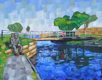 25. Tarleton Canal after the Langlois Bridge at Arles 2017 by Anthony D. Padgett (after Van Gogh Arles 1888) by Anthony Padgett