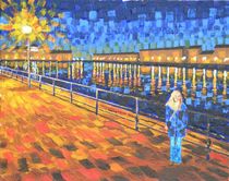 29. Preston Docks after Starry Night Over the Rhone 2017 by Anthony D. Padgett (after Van Gogh, Arles 1888) by Anthony Padgett