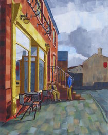 35. The Cafe Terrace at Wheelton - after on the Place du Forum, Alres, at Night 2017 by Anthony D. Padgett (after Van Gogh Arles 1888) by Anthony Padgett