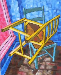 38. Vincent's Chair With His Pipe i 2017 by Anthony D. Padgett after Van Gogh Arles 1888 by Anthony Padgett