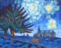 48. Starry Night 2017 by Anthony D. Padgett (after Van Gogh Saint Remy 1889) von Anthony Padgett