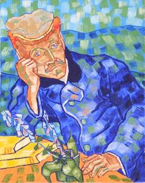 55. Portrait of Doctor Gachet 2017 by Anthony D. Padgett (after Van Gogh, Auvers sur Oise 1890) von Anthony Padgett