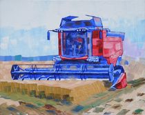 61. The Combine Harvester after  Reaper with Sickle 2017 by Anthony D. Padgett (after Van Gogh Saint Remy 1889) von Anthony Padgett
