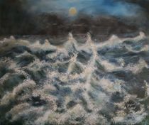 Stürmische Nacht auf dem Meer von Annegret Hofmann