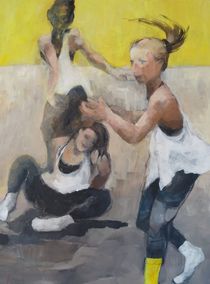 Tänzerinnen auf gelb by Petra Herrmann
