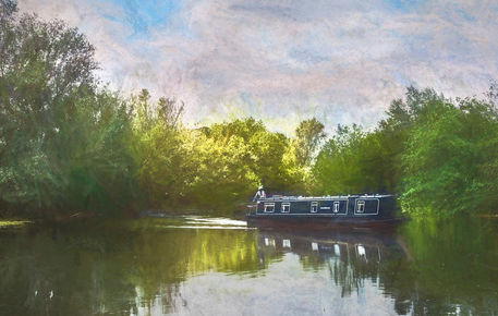 Boating-on-the-avon-impressionist-style