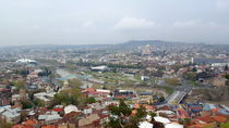 Beautiful panoramic view of Tbilisi the capital of Georgia