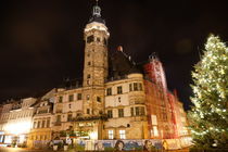 Rathaus Altenburg bei Nacht von alsterimages