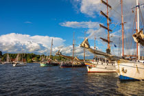 Segelschiffe im Stadthafen von Rostock by Rico Ködder
