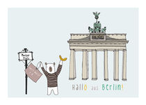 Hallo aus Berlin - Brandenburgur Tor von June Keser