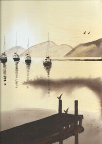 Anchorage At Dawn by Malcolm Snook