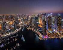 Dubai Marina bei Nacht von Achim Thomae