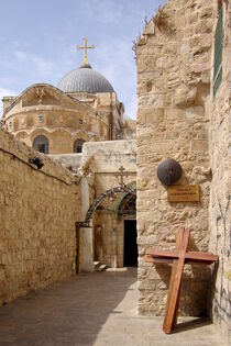 Jerusalem, die neunte Station der Via Dolorosa by Berthold Werner