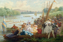 A Regatta at Asnieres during the Second Empire  von Antony Paul Emile Morlon