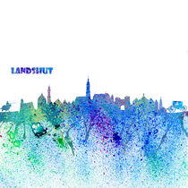 Landshut Skyline Impressionistischer Splash by M.  Bleichner