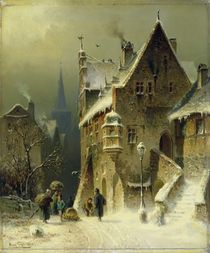 A Small Town in the Rhine  by August Schlieker