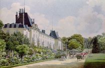 View of the Garden Facade of the Chateau von Auguste Simon Garneray