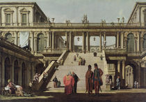 Castle Courtyard by Bernardo Belotto Canaletto