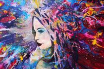Fließende Farben: Frau Gesicht 2 by jumeswelt