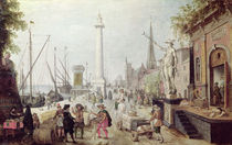 The Ancient Port of Antwerp  von Sebastien Vrancx
