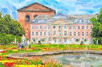 Trier. Parkanlage und Schloss mit Konstantinbasilika. von havelmomente