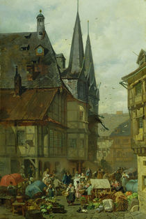 The Marketplace in Wernigerode von Charles Hoguet
