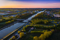 Aerial view of Rhine Main Danube Canal Erlangen by raphotography88