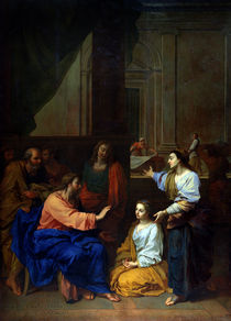 Christ with Martha and Mary  by Claude II Saint-Paul