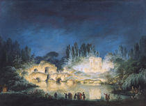Illumination of the Belvedere at the Petit-Trianon von Claude Louis Chatelet