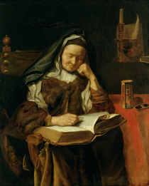 Old Woman Sleeping  von Cornelis Bisschop
