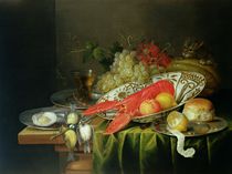 Still Life of Oysters and Lobsters  by Reynier van Gherwen