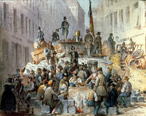 Barricades in Marzstrasse by Edouard Ritter