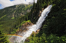 Krimmler Wasserfälle mit Regenbogen in Österreich by havelmomente