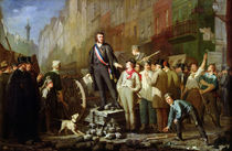 Baudin on the Barricade of Faubourg Saint-Antoine by Ernest Louis Pichio