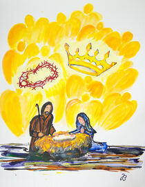 Jesu Geburt in Bethlehem von Jutta Blühberger