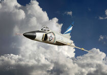 F-102 Jet, Bitburg, In The Clouds von Larry McManus