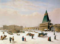 Loubyanska Square in Moscow von Paul Marie Roussel