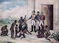 Liberation of Slaves by Simon Bolivar  by Fernandez Luis Cancino
