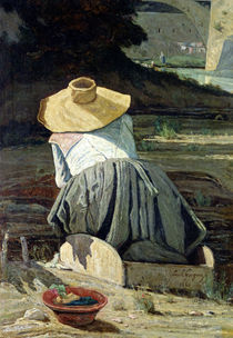 Washerwoman by the River von Paul Camille Guigou