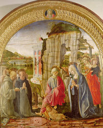 Adoration of the Child by St. Ambrose and St. Bernard  von Francesco di Giorgio Martini