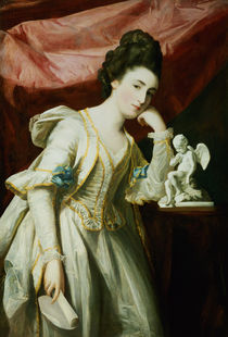 Portrait of a Lady with a Statuette of Cupid  by Francis Cotes