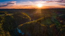 Aerial view of valley through Franconian Jura von raphotography88